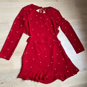 Lulu’s red open back dress - WORN ONCE.